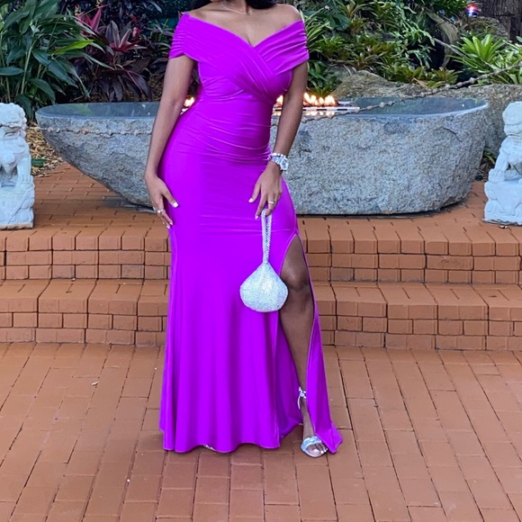 purple maxi dress fashion nova Sheer Strapless Mesh Straight, Anabelle Maxi Dress in Purple, Size S, For GNO/Date Night